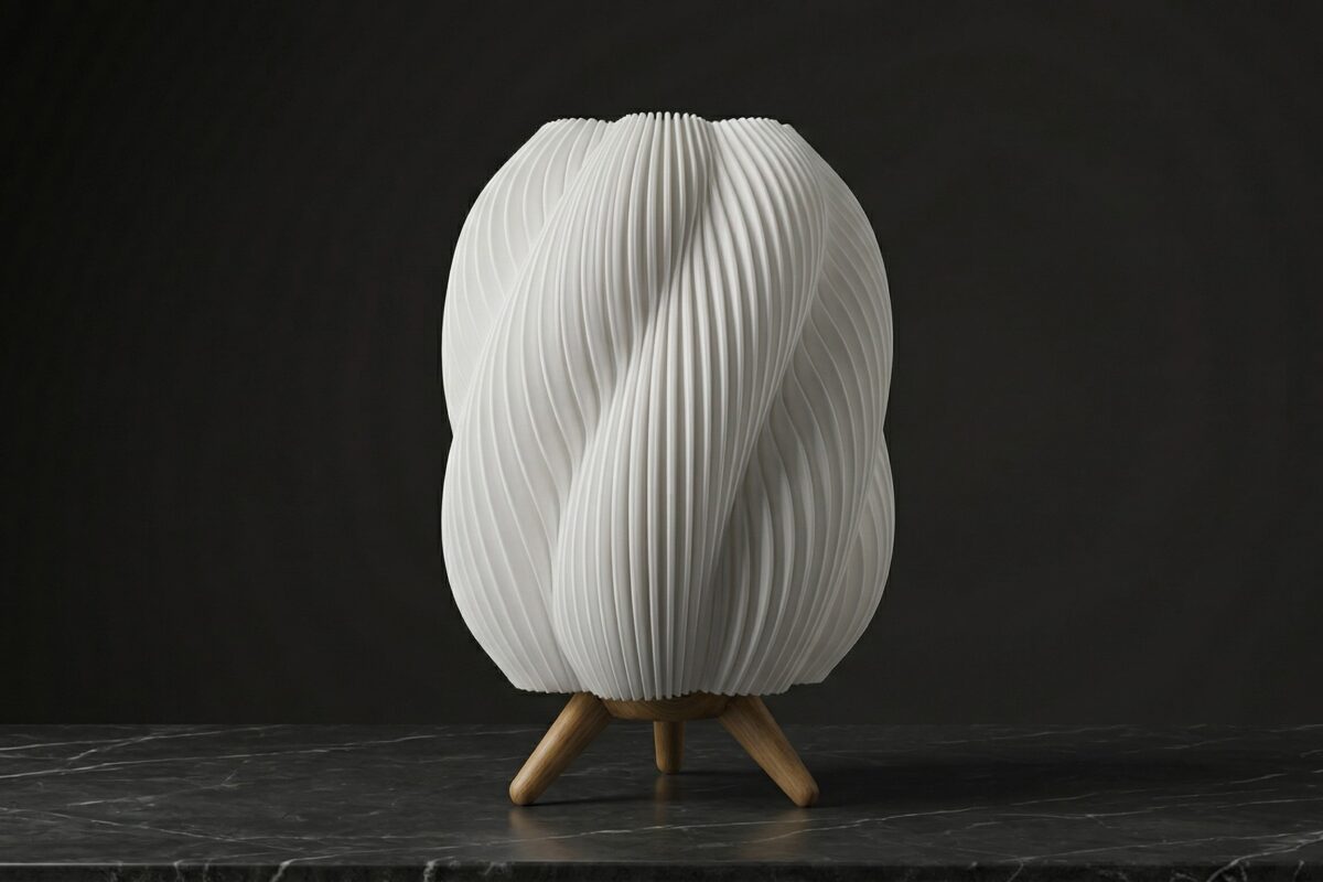 Lampe de table filaire Hexa avec lumière douce, idéale pour salon ou console en Algérie