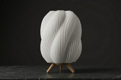 Lampe de table filaire Hexa avec lumière douce, idéale pour salon ou console en Algérie