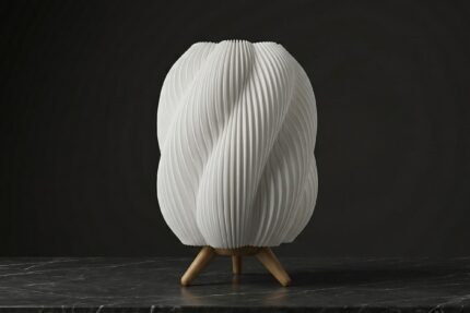 Lampe de table filaire Hexa avec lumière douce, idéale pour salon ou console en Algérie